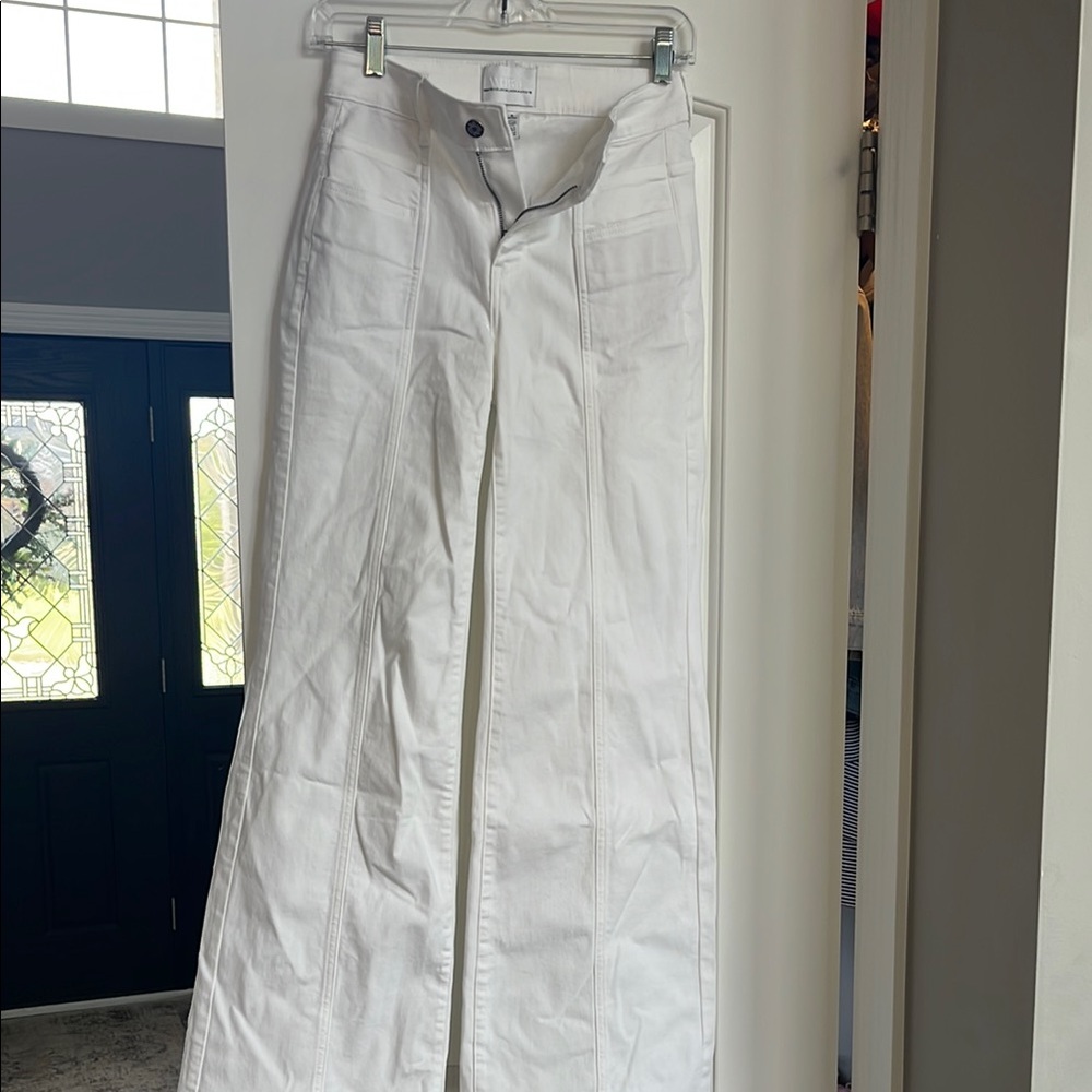 White House Black Market White Flare Jeans